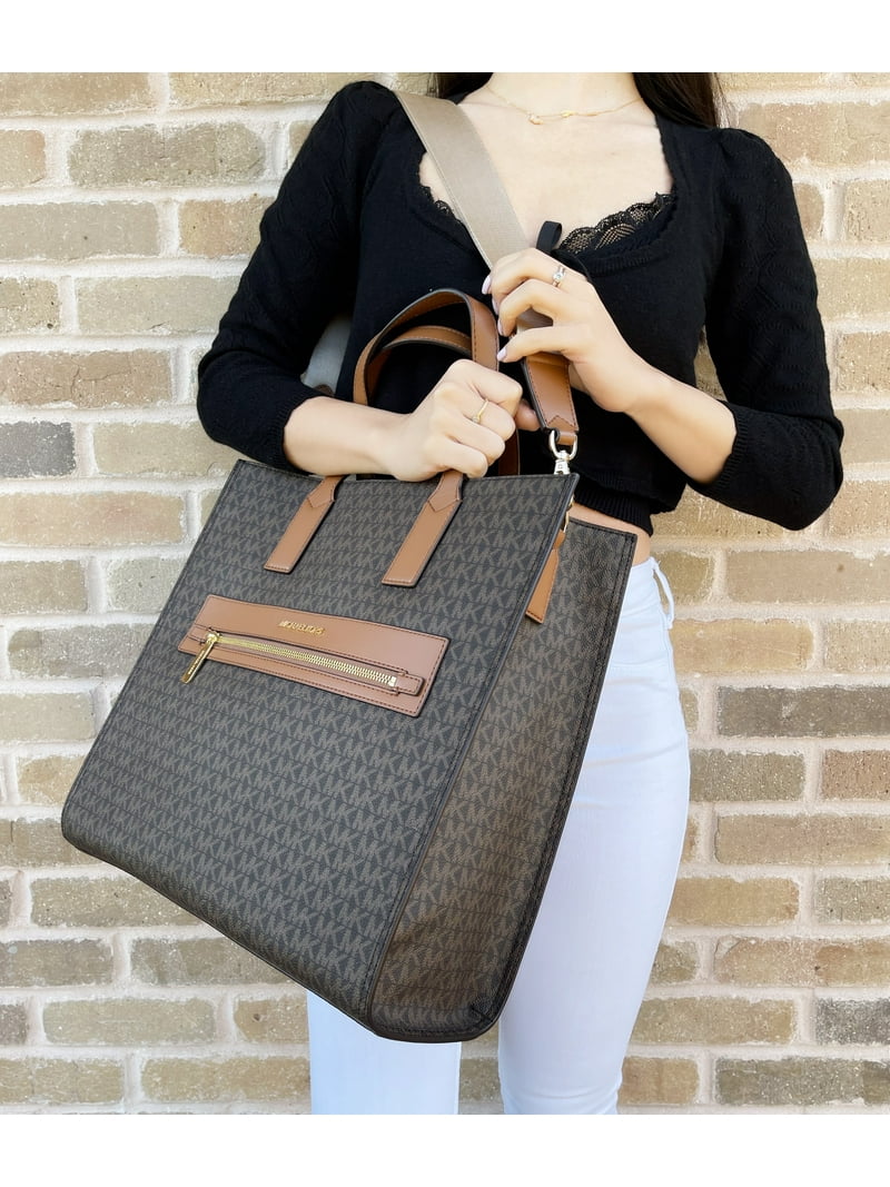Michael Kors Kenly Large Logo Tote Bag, North South Brown