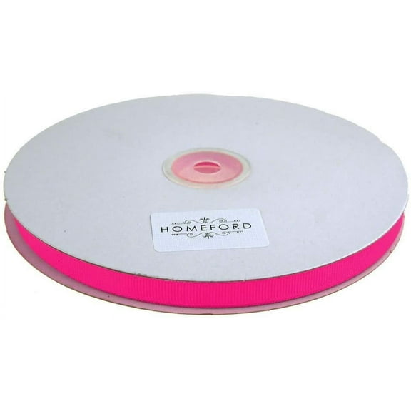Solid Grosgrain Ribbon, 3/8-Inch, 50 Yards, Hot Pink