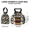 thumbnail image 5 of Pioneer Flower Floral Print Pattern Drawstring Lunch Bag Women - Drawstring Lunch Bag Insulated for Work Office - Stain-Resistant Large Lunchbags for Women with Multi-Pockets, 5 of 6