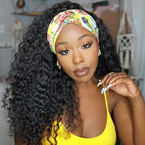 Headband Wig for Black Women Kinky Curly Wigs for Women Glueless Braided Wigs for Black Women Synthetic Wig Deep Curly Wigs Curly Headband Wig Walmart