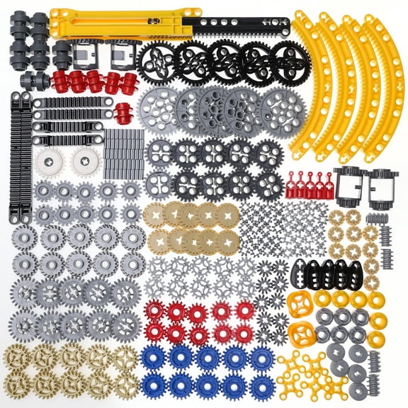 233pcs Technic-Parts-Gear Set Compatible with Technic Liftarm-Pins-Axles-Connectors Moc Building Blocks Set