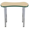 thumbnail image 3 of ECR4Kids Collaborative Bowtie Premium Thermo-Fused Adjustable Activity Table Maple/Green/Silver - Super Leg, 3 of 8