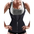 thumbnail image 1 of Corsé moldeador de cintura para mujer, chaleco con cremallera, camiseta sin mangas moldeadora con tirantes ajustables, 1 of 7