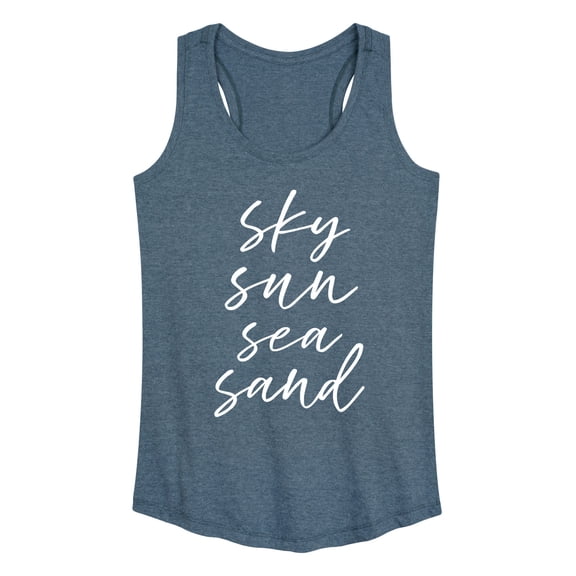 Instant Message - Sky Sun Sea Sand - Women's Racerback Tank