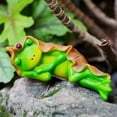 thumbnail image 2 of OIUR Resin Frog Figurine Planter Decoration Frog Statue Outdoor Garden Decor Frog Sculpture for Patio Yard Fairy Garden Home Decoration, 2 of 6
