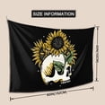 thumbnail image 3 of DouZhe Gothic Skull with Sunflower Tapestry Wall Hanging Tapestries Dorm Room Home Decor, 60" x 40", 3 of 7