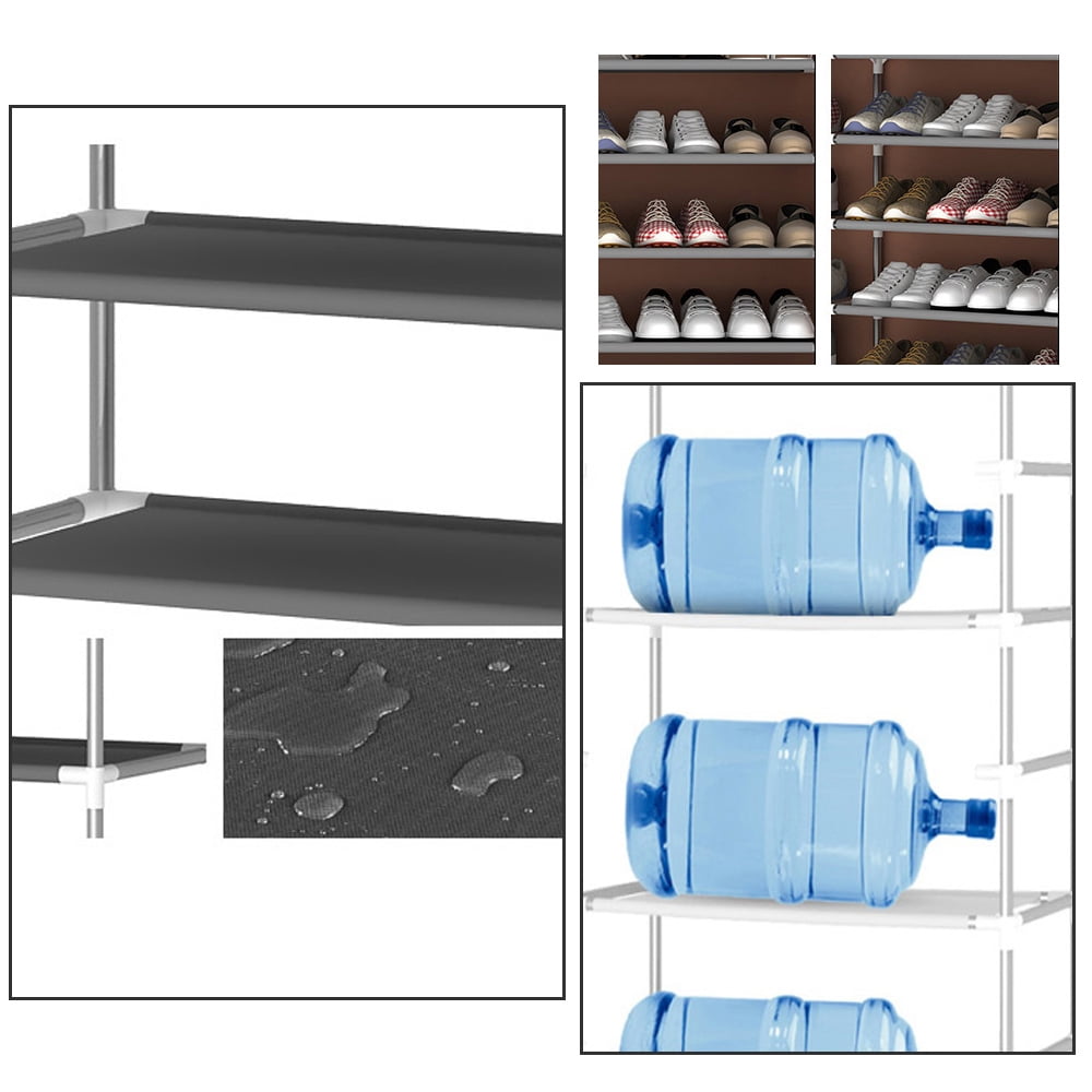 Private Jungle 8 Tier Shoe Storage Closet Organizer Rack with Cover, Free Standing, Holds 24 Pairs, Good for Sneakers, Flats, Heels & Boots,Burgundy Private Jungle 8 Tier Shoe Storage Closet Organizer Rack with Cover, Free Standing, Holds 24 Pairs, Good for Sneakers, Flats, Heels & Boots,Burgundy