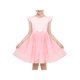 thumbnail image 1 of Vestido de Niña Rosa a Rayas Cuello Redondo Manga Corta con Volantes Tul Casual Algodón 4 Años, 1 of 7