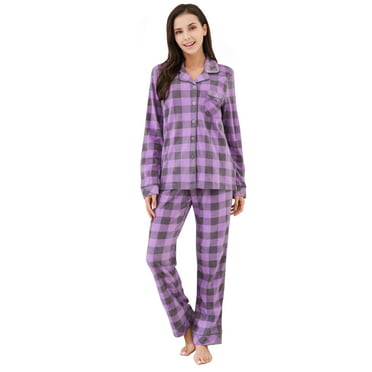 Richie House Women's Cotton Printed Flannel Two-piece Set Pajama ...