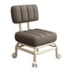 thumbnail image 3 of Taburete de polea con asiento bajo y ruedas giratorias universales, taburete de pedicura, con ruedas Gris oscuro, 3 of 9