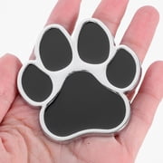 LOLIPPYY 3D Black Metal Paw Print Car Sticker, Car Decal for Vehicle Decoration