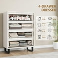 thumbnail image 6 of 4-Drawer Dresser, 41.5" Tall Storage Cabinet with Drawers, Freestanding Vertical Dresser for Bedroom, Living Room, Entryway - Ash Grey, 6 of 7