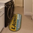 thumbnail image 4 of Ottomanson Non-Slip Rubberback Text 2x5 Laundry Room Runner Rug, 20" x 59" Oval, Red, 4 of 7