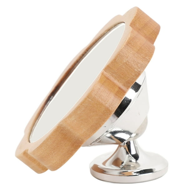 Espejo giratoria de 360 grados para cafetera con diseño de base transparente, Hermoso y pronctico espejo para mácina de cafés para el hogar y la oficina, forma de flor de