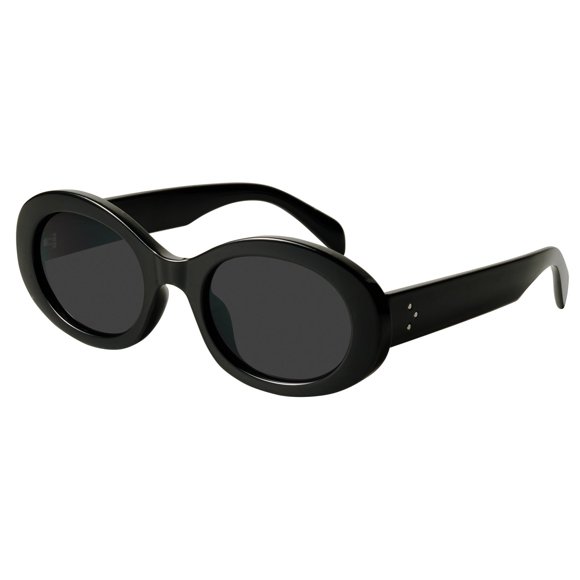 Gafas de sol mosanana Oval Retro Trendy para mujer negras MS52371