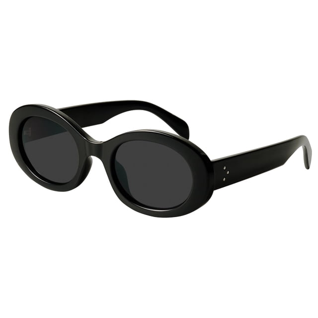 Gafas de sol mosanana Oval Retro Trendy para mujer negras MS52371