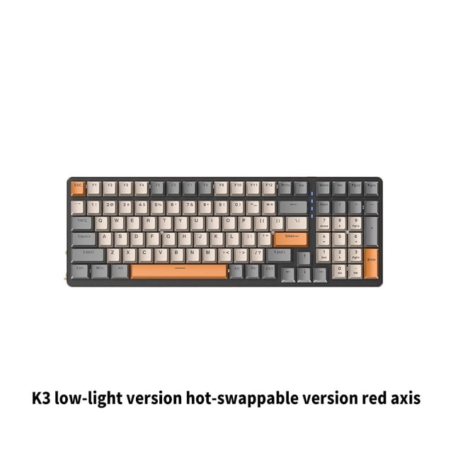 Langgg Wired Mechanical Keyboard 100 Keys Backlight Office Business Work Laptop Key Board Replacement Upgrade Maintenance Red Switch
