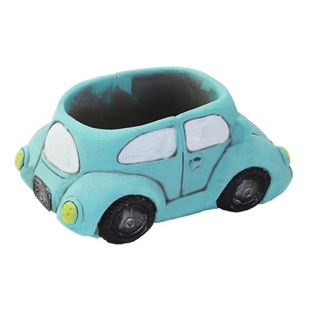 SHARE SUNSHINE Flower Pot with Drain Holes Car Shape for Decorative Plants(Green)