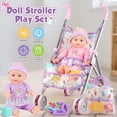 thumbnail image 3 of LINXUXIE 16 PCS Baby Doll Stroller Set, Realistic Pretend Play with 12-inch Doll, Birthday Gifts for Kids 3-5 5-8 Year Old, 3 of 8