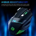 BAJEAL G5 Wired Gaming RGB Gaming 7 Keys Ergonomic Mice 4gear Adjustable DPI for PC Desktop
