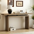 thumbnail image 3 of RONSHIN Modern Ash Wood Veneer Console Table - Minimalist Design for Home, 3 of 9