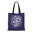 thumbnail image 1 of SIDONKU Canvas Tote Bag I Love You to the Moon and Back Cute Reusable Shoulder Grocery Shopping Bags Handbag, 1 of 1