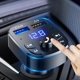 thumbnail image 3 of Transmisor FM 50 manos libres para coche Kit de reproductor modulador Ehuebsd MP3 receptor de Audio manos libres Cargador rápido con 2 USB, 3 of 9