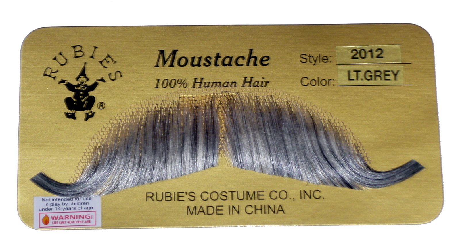 HUMAN HAIR EUROPEAN MOUSTACHE COSTUME MUSTACHE BLACK BROWN GREY TOUPEE TAPE 2012