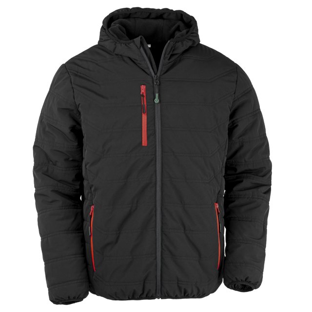 Result Genuine Recycled - Chaqueta Compass Invierno para Hombre (Negro, Rojo) Result Genuine Recycled UTBC4959_blackred
