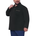 thumbnail image 4 of INSPIRE CHIC Men's Big & Tall Chest Pocket Long Sleeve Office Business Polo Shirt XL Black, 4 of 4