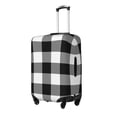 thumbnail image 2 of Wukai White And Black Plaid Elastic Luggage Cover: Personalized Protection for Your Suitcase - Fits 19~29-inch, Washable & Durable Travel Companion-, 2 of 8