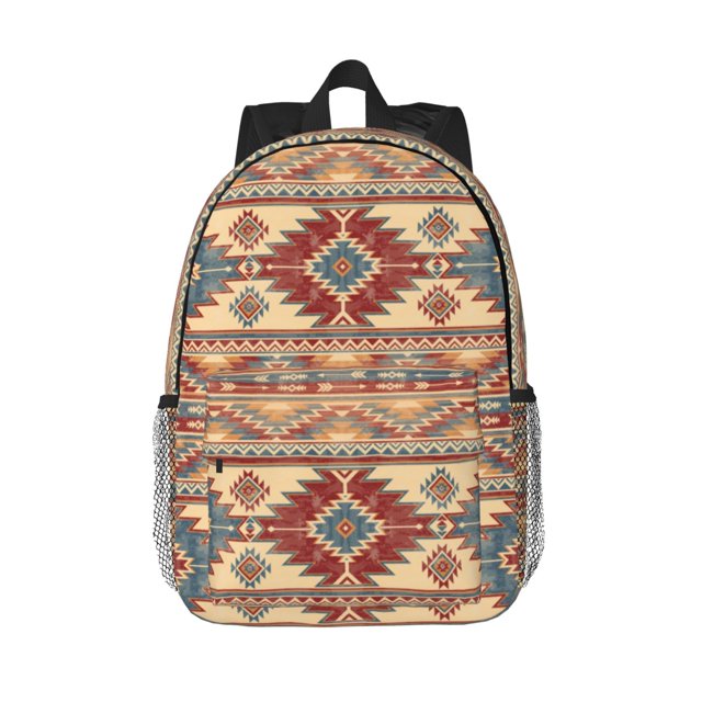 Disketp Traditional Tribal Aztec Mochila Escolar de 15 Pulgadas, Mochila Ligera para Estudiantes, Viajes y Trabajo, Cómoda y Resistente para el Uso Diario