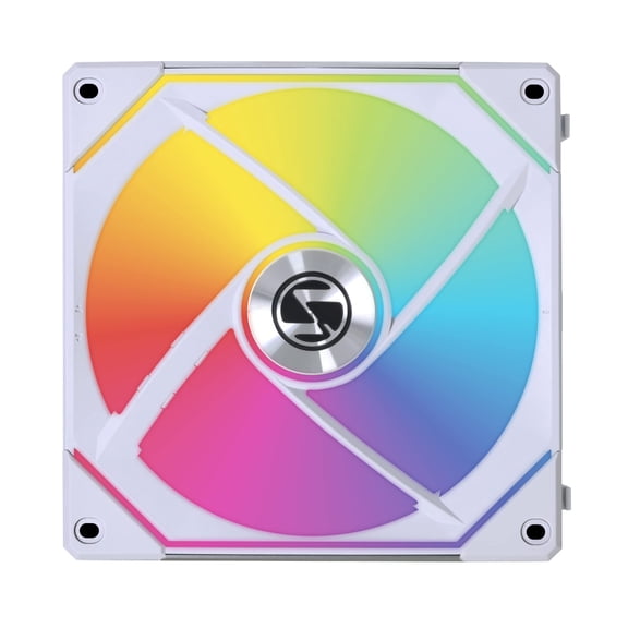 Lian Li UNI Fan SL-Infinity 140mm-Single Pack-ARGB Fan-Daisy-Chain Design-Infinity Mirror-Customizable Lighting Effects-Without Controller-White-(UF-SLIN140-1W)