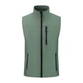 thumbnail image 3 of PNTUTB Fall Winter Men's Vest Jacket Full Zip Stand Collar Sleeveless Coat Solid Color Casual Comfort Warm Daily Outerwear with Zip Pockets, 3 of 7