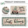 thumbnail image 3 of Spring is Here When Tulips Appear Kitchen Rugs Set of 2, Just Bloom Gnome Flower Green Plaid Polka Dot Kitchen Mats Decor, Farmhouse Floor Door Mat Home Decorations -17x29 and 17x47 Inch, 3 of 6