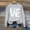 thumbnail image 5 of Women's Valentines Sweatshirt Love Heart Graphtic Oversized Pullover Sweatshirt Fall Pullover Tops Valentine'S Day Crew Neck Long Sleeve Graphic Sweatshirt, 5 of 5