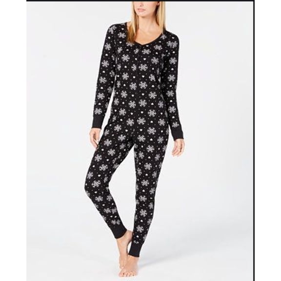 Jenni by Jennifer Moore Thermal Printed Union Suit Snowflake XL