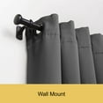 thumbnail image 5 of Kenney Weaver 1" Rust-Resistant Single Curtain Rod, 37-72", Black, 5 of 9