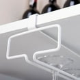 thumbnail image 2 of Jierger 26X11X7.5cm Hanging Wine Glass Rack, Under Cabinet Wine Glass Storage Rack, Durable Metal Stemware Holder, for Home Kitchen Bar Wine Glass Organizing Display, 2 of 5