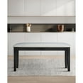 thumbnail image 2 of Home Design Oden Dining Bench, Black/Gray, Rectangular seat, Padded cushion, Upholstered in soft gray fabric, X-shaped base, Comfortable seating, Rustic-modern style, Durable construction, 2 of 5