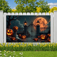 thumbnail image 4 of Ghost Decoration Spooky Halloween Banner Jack O Lantern Haunted Gate for Halloween Party Outdoor Night, 4 of 9