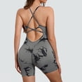 thumbnail image 4 of ZACPNCV Womens Tie Dye Yoga Bodysuit Removable Pads Cross Back Straps Breathable Shaping Casual Activewear Jumpsuit, 4 of 6