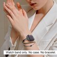 thumbnail image 5 of BANDOVA Slim Metal Jewelry Band for Apple Watch, Women's Bracelet with Sliding Clasp, Black, 38mm/40mm/41mm, 5 of 6