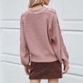 thumbnail image 6 of Fesfesfes Women Sweaters Casual O-Neck Turtleneck Solid Color Long Sleeve Pullover Sweater Sale Tops on Clearance, 6 of 9