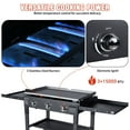 thumbnail image 3 of BESTFIRE Foldable Flat Top Grill-3 Burner, 35" Outdoor GriddlePropane Griddle with Two Foldable Shelves, Flat Grills Outdoor-45,000 BTU,Black, 3 of 7