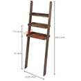 thumbnail image 4 of MyGift Wood Over-The-Toilet Leaning Bathroom Ladder Shelf, Dark Brown 3-Tier, 4 of 7