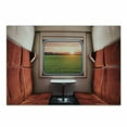 thumbnail image 1 of Nature Cutting Board, Fresh Nature Setting from Train Compartment Window Railroad Destination Travel, Decorative Tempered Glass Cutting and Serving Board, Small Size, Red Green Cream, by Ambesonne, 1 of 1