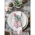thumbnail image 2 of Pink Floral Cloth Napkins Set of 6 Reusable Dinner Napkins, Spring Summer Modern Flower Leaf Cocktail Napkin Washable Table Napkins for Wedding/Holiday Party/Baby Shower 20"x20", 2 of 7