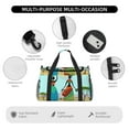thumbnail image 4 of Fotbe African Women Bolsa de Viaje con Estampado, Bolsa de Fin de Semana para Mujer con Compartimento para Zapatos, Bolsa de Gimnasio con Bolsillo Húmedo, 4 of 7