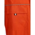 thumbnail image 5 of HULIJA Mens Reflective Stripes Coveralls Long Sleeve Zip Up Jumpsuits Work Overalls with Pockets Orange 180/XXL, 5 of 7